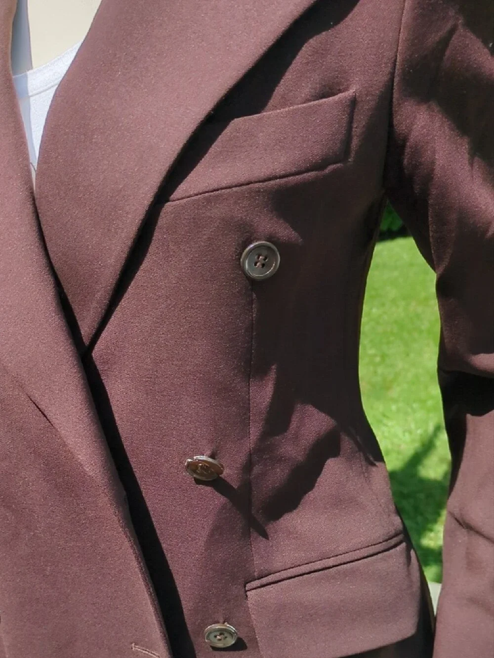 Joseph Brown Double-Breasted Long Trench Coat